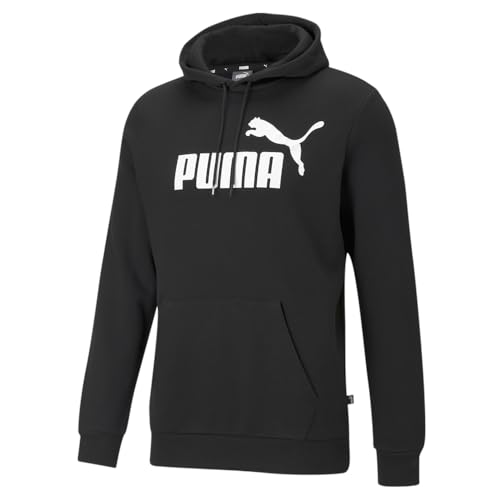 Image of Puma Cotton Men Ess Big Logo Hooded Neck Hoodie Fl (S) Mineral