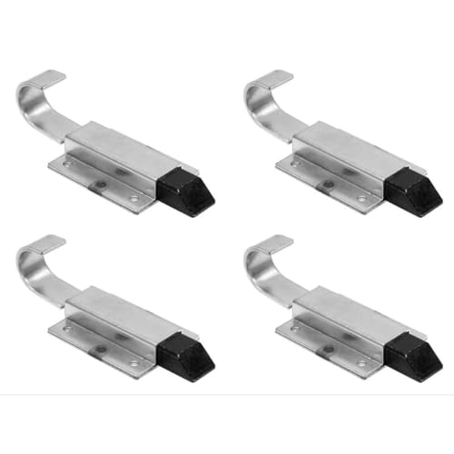 Buyers Products 90M Zinc Plated Slam Bolt Latch 5.5 x 2 4 Pack Finger Pull Style Latch Ideal for Two and Three Point Latch Applications Corrosion-Resistant Powder-Coated Bolt