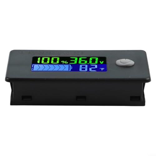 Image of Digital Battery Gauge for Lithium, Lead-Acid, for LiFePO4 Batteries - 10-100V DC Voltmeter with Capacity Testing - RV, Marine, E-for Bike, Car, Boat, for Golf Cart Power for Monitor(72V)