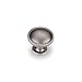 Hardware Resources Z115BNBDL 1-1/4" Diameter Zinc Die Cast Cabinet Knob with Rope Trim Bright Nickel Brushed with Dull Lacquer