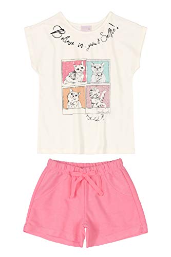 Conjunto Infantil Blusa E Shorts, Quimby, Meninas, Natural, 03