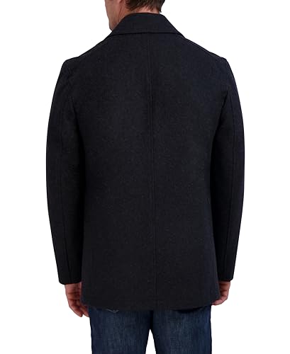 Image of Nautica Men's Wool Blend Peacoat - Double-Breasted Winter Coat, Regular, Big & Tall Sizes