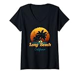 Photo Gallery donna long beach california ocean ca beach amante vintage tramonto maglietta con collo a v Photo Gallery donna long beach california ocean ca beach amante vintage tramonto maglietta con collo a v