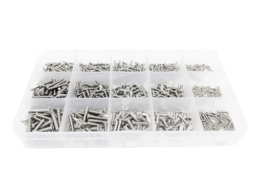 CXIAOHUA(X) 400/2100  M1.6 M2 M2.5 M3 M4 304 XeX|NXtbglW{gibgbV[lߍ킹ZbgLbg(Set B 650pcs)