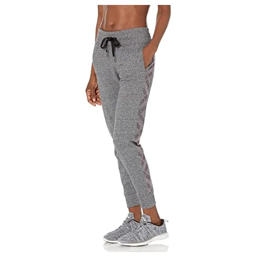 Calvin Klein Performance Women's Active Sweatpant, Black Heather Rhinestone, Small