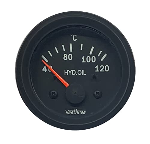 Veethree Hydraulic Oil Temperature Gauge 24V with Sender