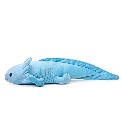 Zhongxin Made Large Axolotl Plush - Super Large Weighted Blue Axolotl Stuffed Animal, 30 Inches Long, Realistic Cute Ambystoma Creepy Amphibians Plush Toys, Unique Plush Gift Collection For Kids #TOP1