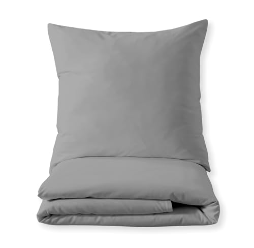 Luxuriöses Bettset aus Mako-Satin 100prozent Baumwolle 135x200 155x220 200x200 200x220