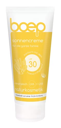 boep protezione solare SPF30 | Protezione solare minerale per neonati, bambini e adulti | Con ossido di zinco e senza filtri UV chimici | Crema solare naturale vegana per tutta la famiglia (200ml)