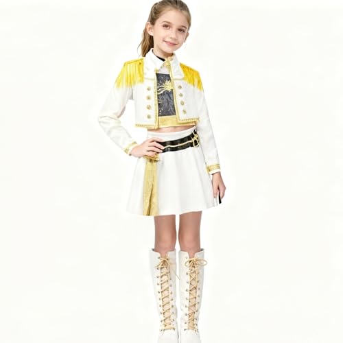 Disfraz de Cosplay K-pop para Niña Juegos de rol y actuaciones (White suit, 120)