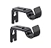 nihao Adjustable Curtain Rod Bracket Rod Bracket for Walls Brackets for Curtain Rods Curtain Rod Holders for 3/4 to 1 inch Rod, (2 PCS, Black)