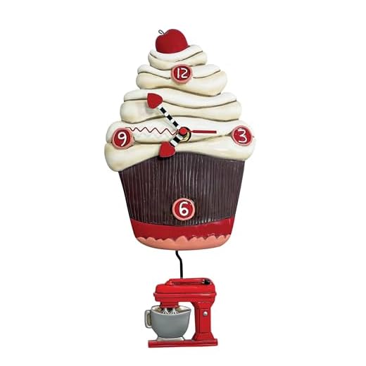 Allen Designs Frosting Please Cupcake Wall Clock Mixer Pendulum Home Decor Art 31e FJbSWkL. SS520