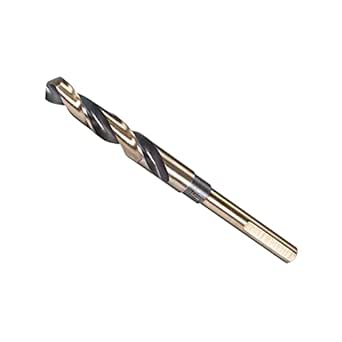 16mm Reduced Shank Drill Bits - Black Nitride & Gold Titanium Coated, 10mm Shank For Drilling Steel & Metal