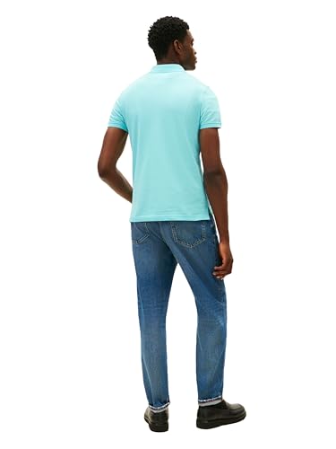 Image of Tommy Hilfiger Men's Short Sleeve Polo Shirts in Slim Fit with Stretch and Organic Pique Cotton