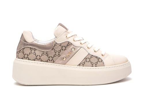 Nero Giardini Women's Summer E513080D 710 Trainers in Beige Leather (37)
