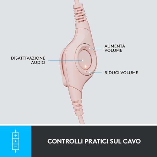 LOGITECH H390 USB PC HEADSET - ROSE 981-001281 - 4