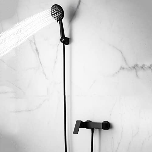 Pommeau de douche et flexible noir 3 modes pour mitigeur - 6