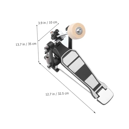 Pedal simple para bombo de batería de metal ajustable miniatura 4