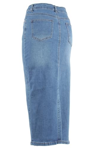 Fashion2Love Women's Juniors Long Pencil Stretch Denim Skirt (247-SKT)4