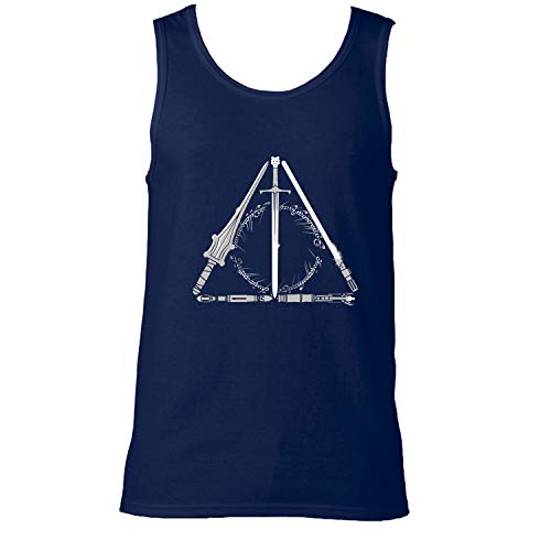 indokyeyqaz Men's Three Swords Cool Funny Graphic Tank Top Shirts Unisex Workout Sleeveless Tees Blue L indokyeyqaz Men's Three Swords Cool Funny Graphic Tank Top Shirts Unisex Workout Sleeveless Tees Blue L