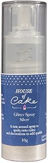 House of Cake Edible Glitter Spray, Blush Non-Aerosol Paint for Cake & Bakes, Simple to Use - Silver 10g