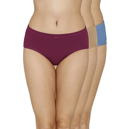 Image of Amante Inner Elastic Cotton Hipster Panty Pack- Pack of 3