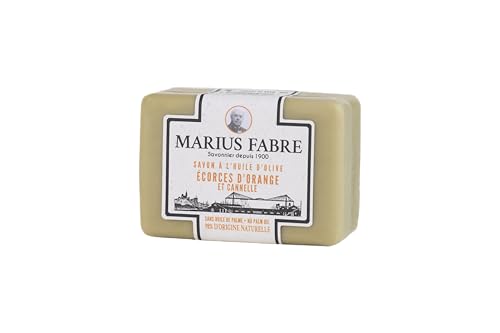 Marius Fabre Natural Soap Bars, Vegetable Base, Set of 3, 100g Each, Made in France (3 UNITS, ORANGE PEEL and CINNAMON) image 2