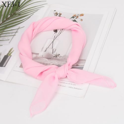 Chiffon Scarf 50s Sheer Square Neck Head Scarf Retro Ribbon Handkerchief for Halloween Women Girls Costume Accessory4