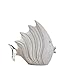 Produktbild Casablanca Deko Tier Figur Fisch in Stein Optik - aus Kunstharz - Maritime Deko Badezimmer Gäste WC - Farben: Grau Silber - 29 x 26 cm