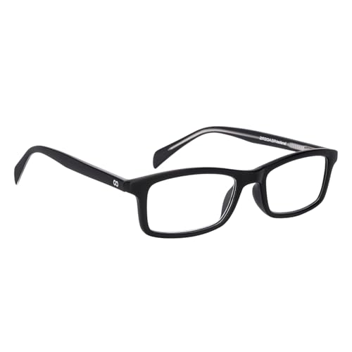 Lenskart Reading Glasses | Men & Women | Black Rectangular Full Rim | + 1.5 Power | LR E11058
