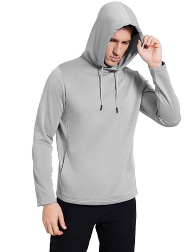 Men's Hoodie Golf Fleece Hooded Sweatshirts Long Sleeve UPF 50+ Dry Fit Lightweight Hoodie Pullover with Pocket3