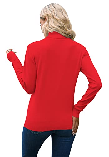 Image of DAIMIDY Turtleneck Sweaters for Women Long Sleeve Pullover Tops | Knitted Material| Soft, Warm and Breathable| High Resilience and Tensile Strength Design| Business Casual Tops| Dailywear