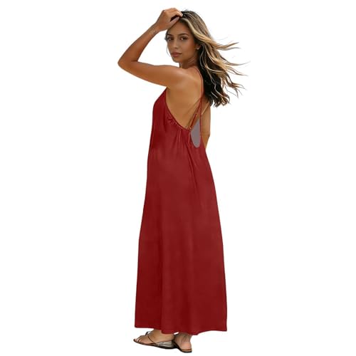 Robe longue marron dos ouvert : le vêtement d'été fluide anti-chaleur