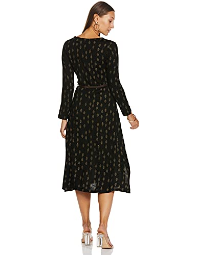 Image of Rangriti Maroon Acrylic Dress for Women