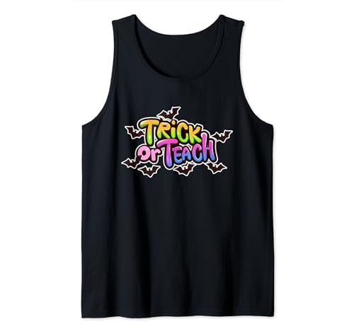 Trick Or Teach Cute Halloween Teacher Hombres Mujeres Camiseta sin Mangas