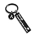VICKHU drive safe keychain for boyfriend,26-letter keychain,gifts for boyfriend on bithday christmas valentines day (Black letter A)