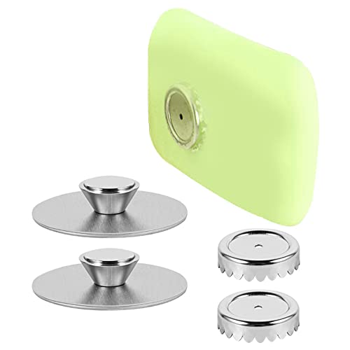 WANGCL Juego de 2 jaboneras magnéticas con ventosa de acero inoxidable montado en la pared, soporte magnético para jabonera para baño y cocina con adhesivo 3M