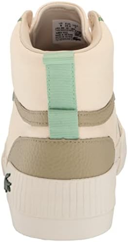 Lacoste Men's L004 Sneaker, MID TOP TAN/Green, 9 | Image 2