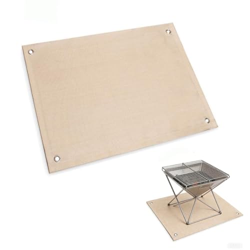 Fire Pit Mat & Tent Stove Mat, 40'x40' 940°F Fireproof Mat for Under Fire Pit Wood Stove, Fits for Solo Stove, Fire Pit Accessories for Outdoor Camping, Fire Blanket for Deck Tent Floor Protection