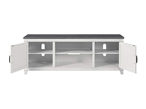 Martin Svensson Home Del Mar 70" TV Stand, White and Grey - Image 9