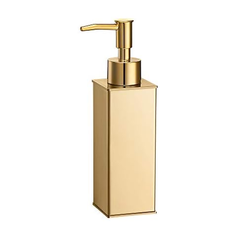 bgl Standing Soap Dispenser Square Lotion Soap Dispensers, Gold Shampoo Dispenser for Shower, Bathroom, Kitchen Cover