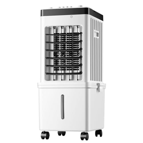 GWFBLID Climatizador Evaporativo 75W Enfriador de Aire Portatil Ventilador con 3 Velocidades Humidificador 4 Acumuladores de Frío 12H Temporizador 15L Tanque de Agua Ventilador de Enfriamiento