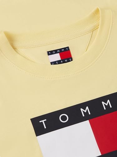 Image of Tommy Jeans Women's Graphic Tee with Printed Flag Logo Detail