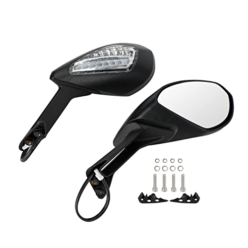 Espejo LED intermitente de motocicleta espejo lateral luz intermitente para Ducati 3