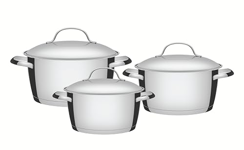 Jogo de Panelas com Fundo Triplo 3 Peça, Tramontina, 65660220, Inox