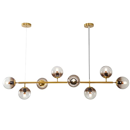 Lustre moderne doré pour salle à manger et îlot de cuisine
