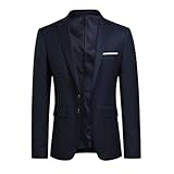 Americana de hombre elegante clásico con color puro y slim fit diseño