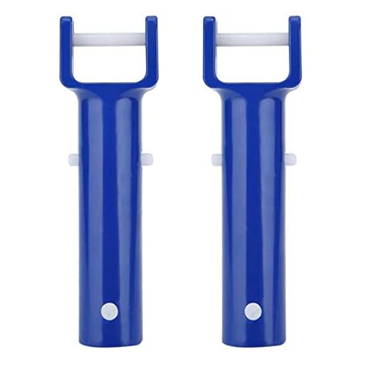 Pool V Head Handle Pool Brush Head Handle Swimming Pool V Clip Head Handle Replacement Accessory Blue 2Pcs,Pool Vacuum Head Handle Accessory