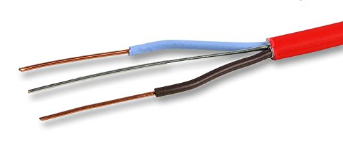 HQ TECCopper Fire Performance Cable, Red, LSZH, 2 Core, 2 x 1.5mm, 2C Series, 328ft, 100m, 500V, Compatible With, VENTCROFT SECURITY, Electrical Multicore Cable/Wire