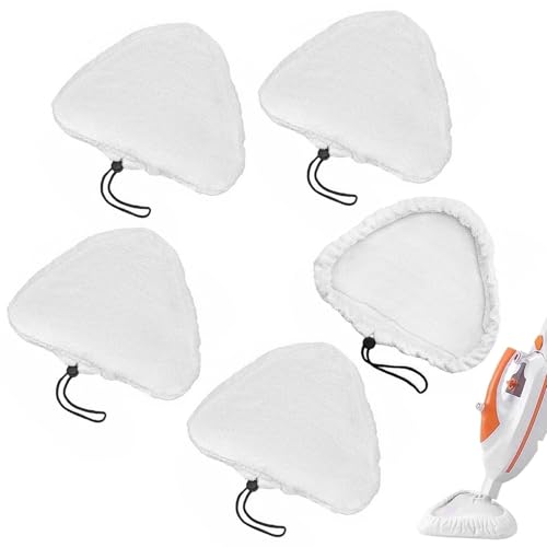 5pcs Steam Mop Pads,Universal Triangular Microfiber Cleaning